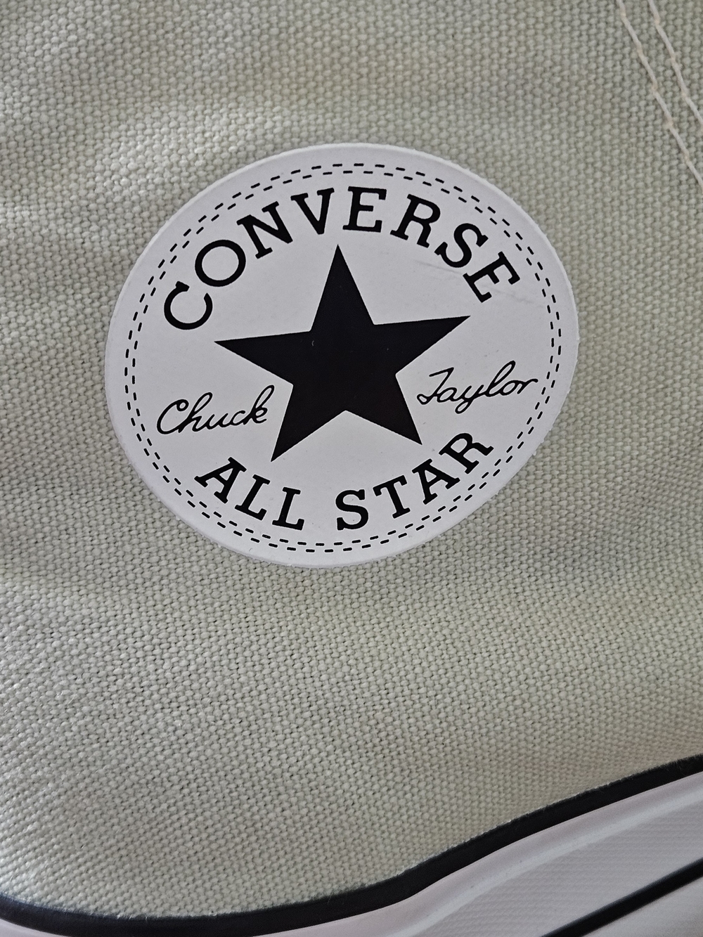 Light Sage Green High-Top Converse Sneakers - Casual Women’s Shoes - Picture 2 of 16